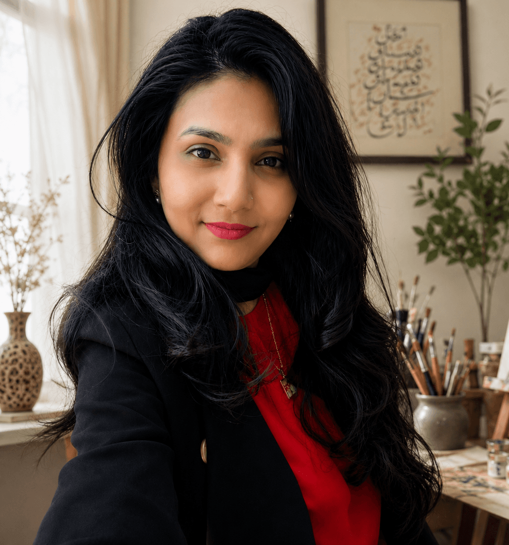 Rakhshinda Arshad in her creative art practice